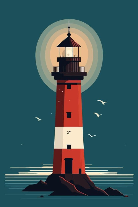 light House Vintage Poster