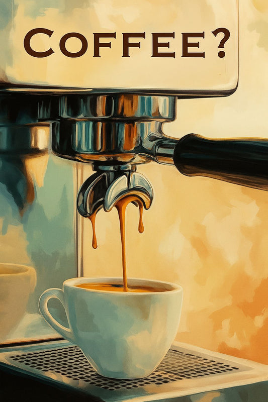 Coffee Machine Painting Poster