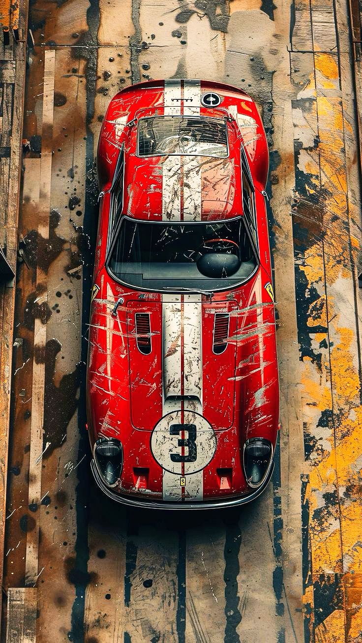 No 3 Vntage race car Poster