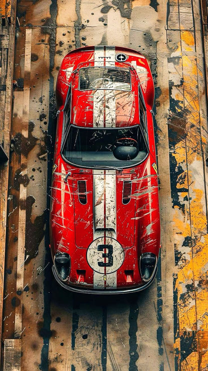No 3 Vntage race car Poster
