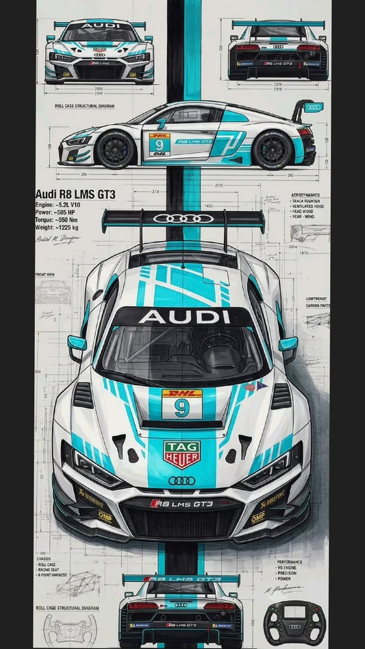 Audi R8 LMS GT3 Poster