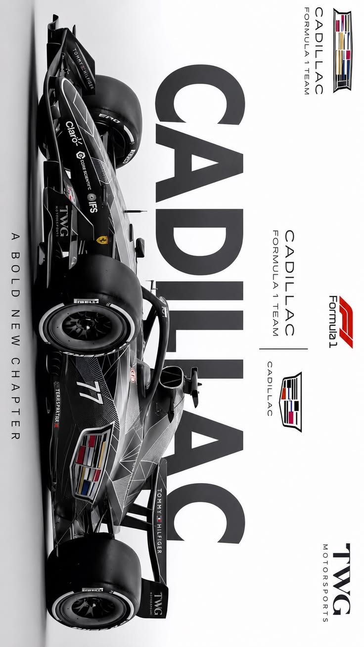 Formula 1 Cadillac Black Poster