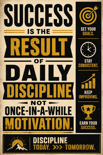 Success is the result Poster