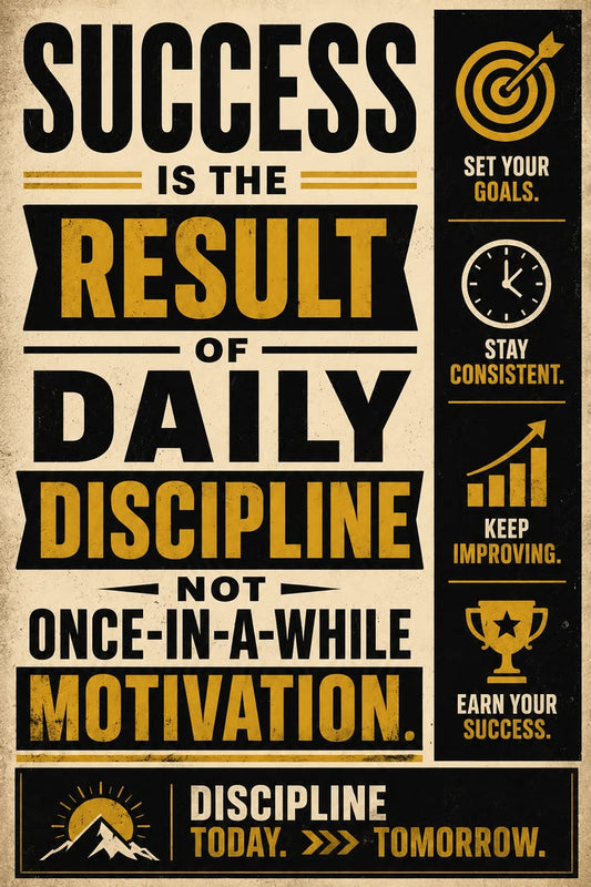 Success is the result Poster