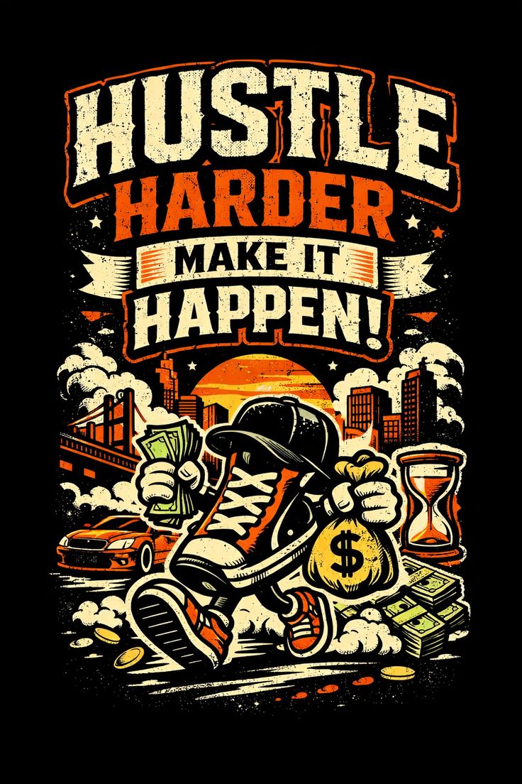 Hustle harder Make it happen Poster