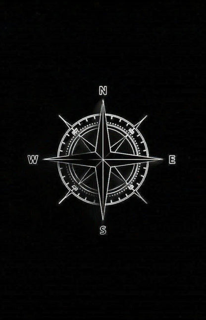 Compass black Poster