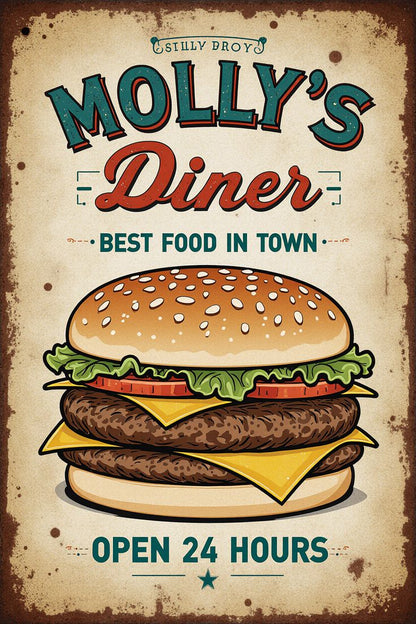 Burger Vintage Poster
