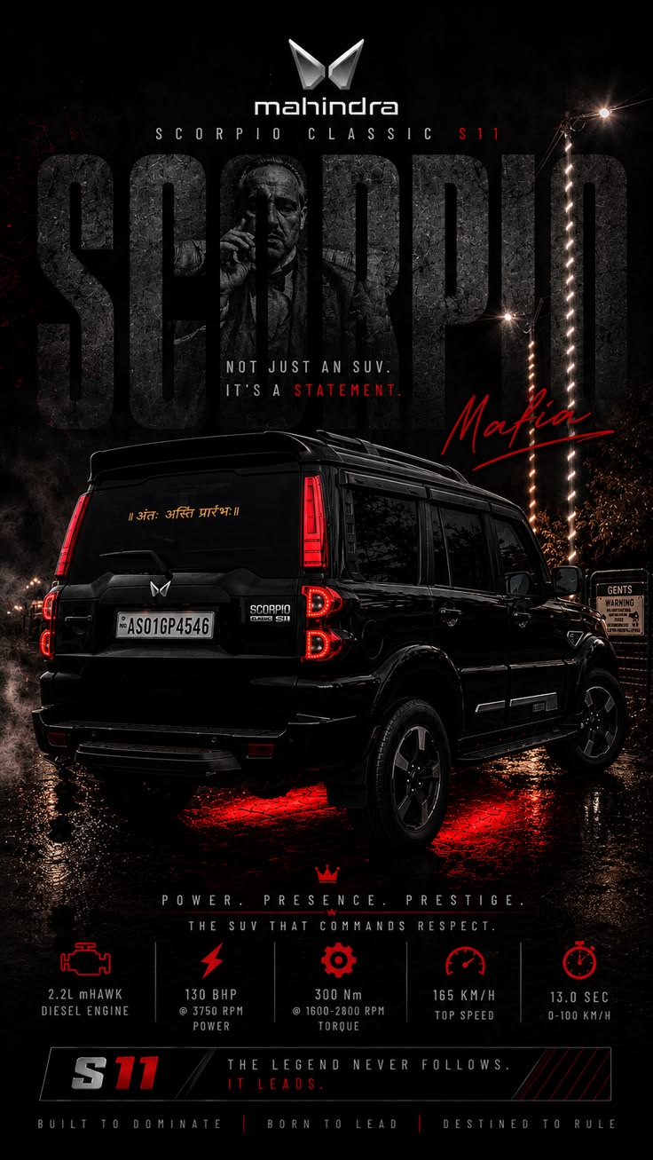 Mahindra scorpio Poster