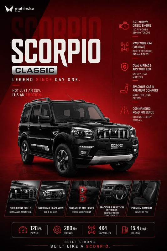 Mahindra scorpio classic Poster