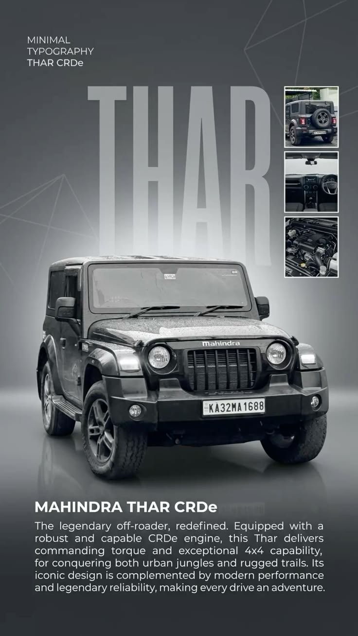 Mahindra thar CRDe Poster