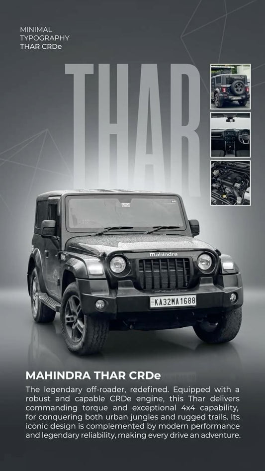 Mahindra thar CRDe Poster