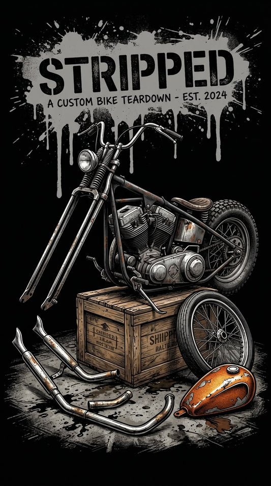 Stripped custom bike Poster