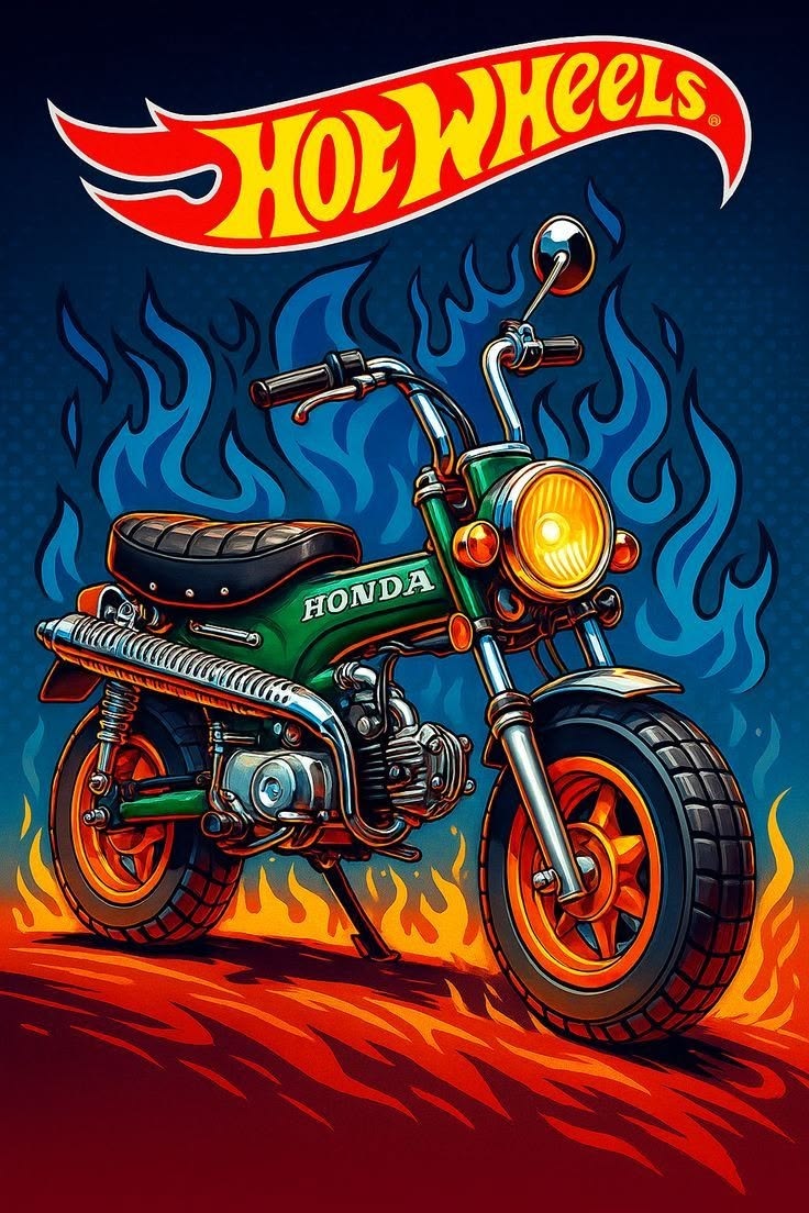 Hot wheels Honda bike Poster