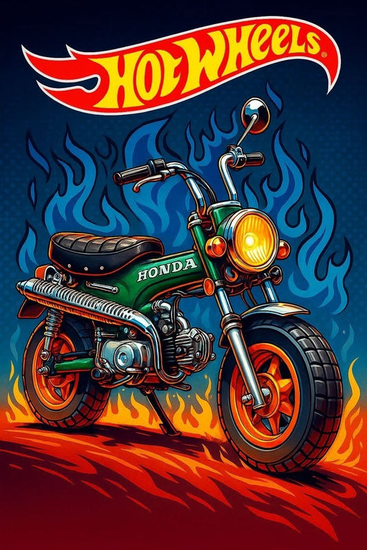 Hot wheels Honda bike Poster