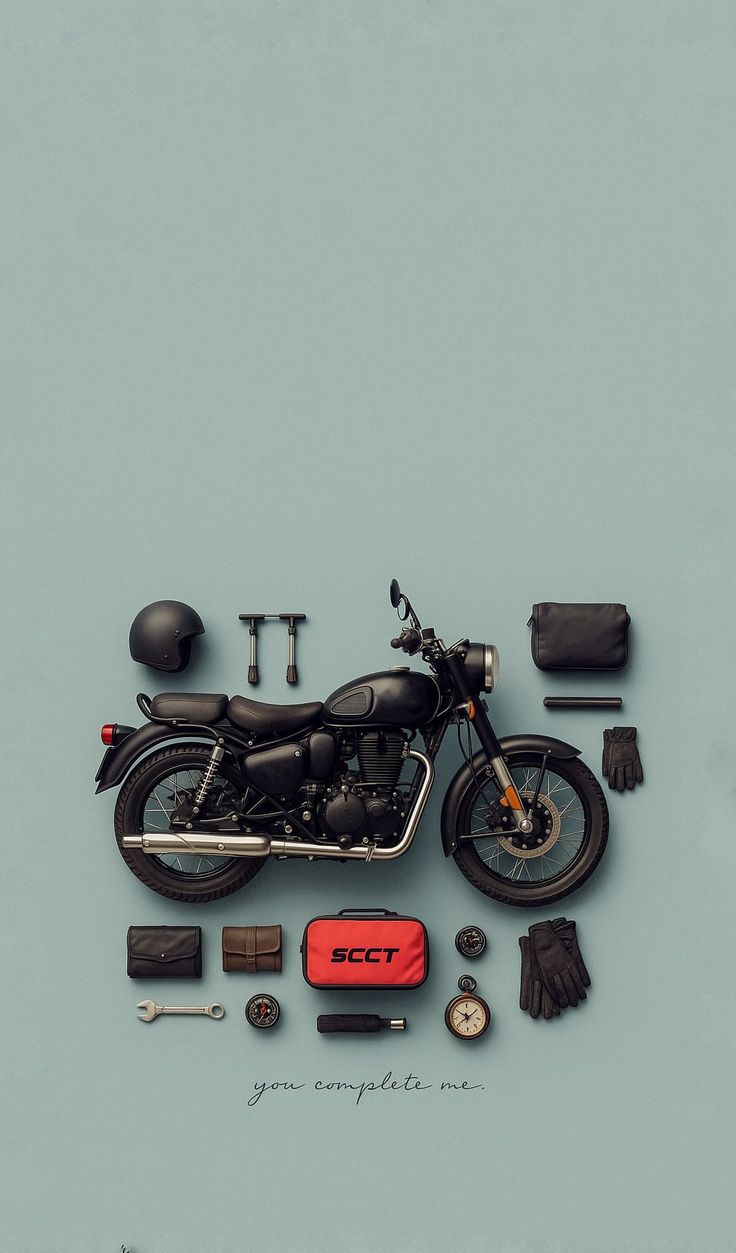 Royal Enfield Classic 350 Trip accessories set poster