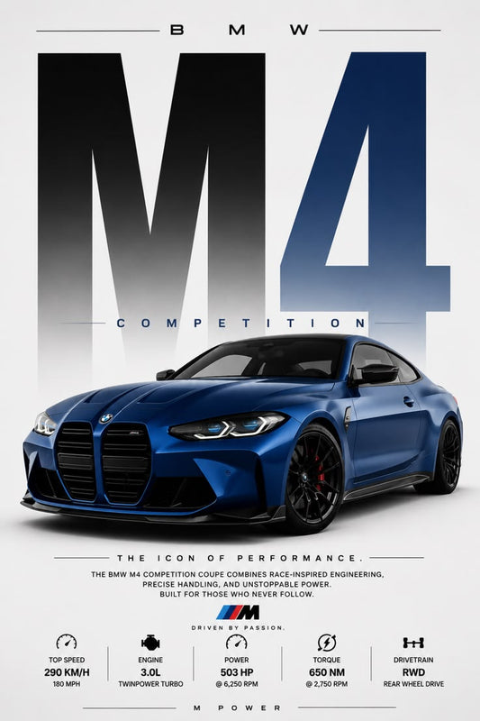 BMW M4 Specs Poster