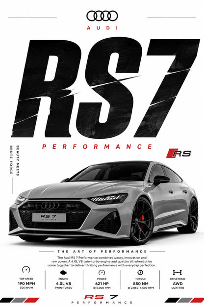 Audi RS7 Performance poster
