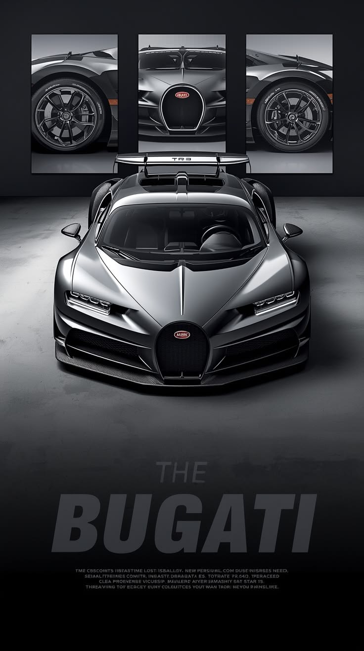 Bugatti Black Poster