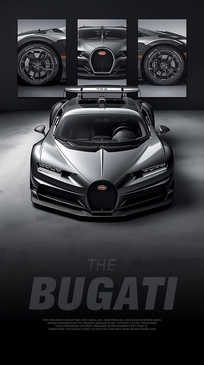 Bugatti Black Poster