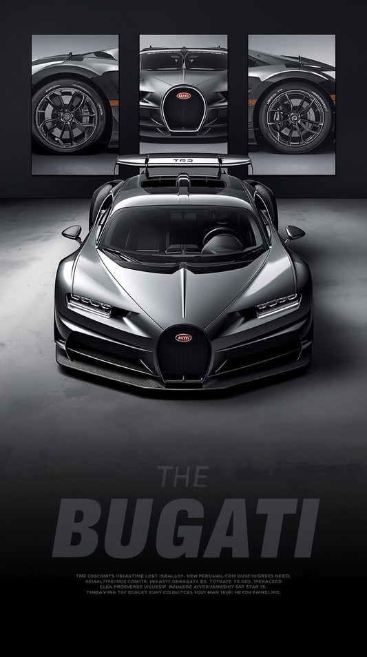 Bugatti Black Poster