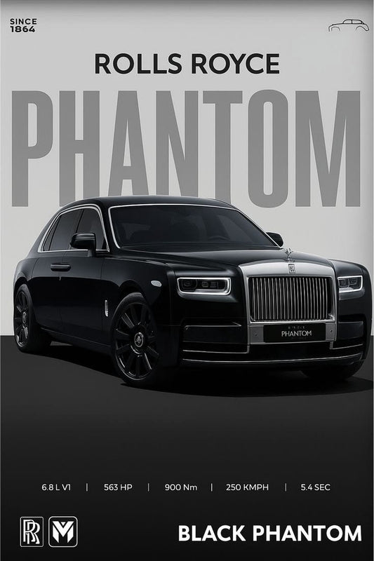 Rolls Royce Phantom black poster