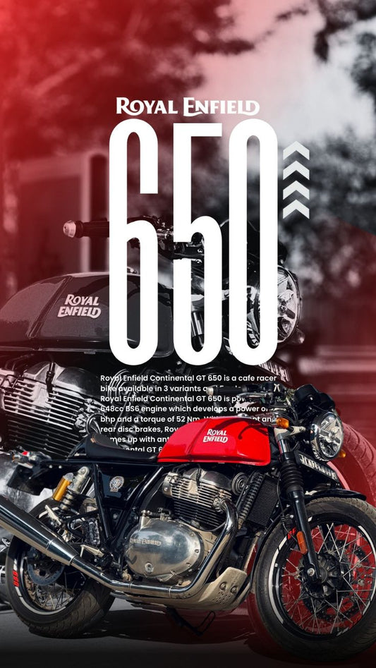 Royal enfiled GT 650 Red Color Poster