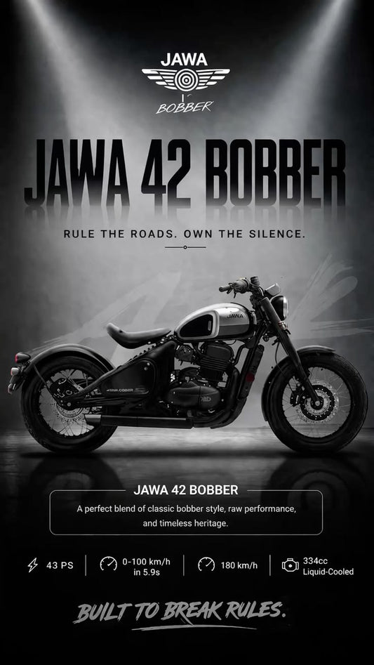 Jawa 42 bobber aesthetic poster