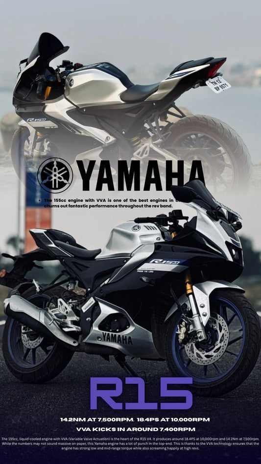 Yamaha R15 V4 Grey Color Poster