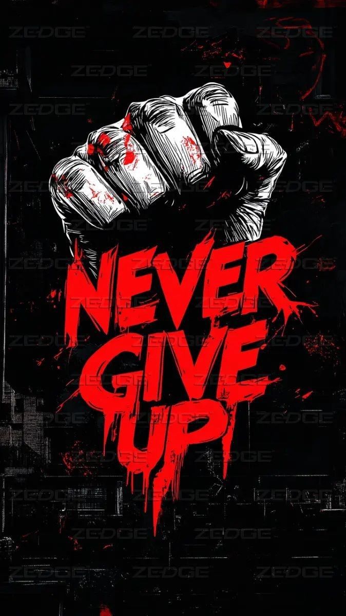 Never Give up Motivation poster