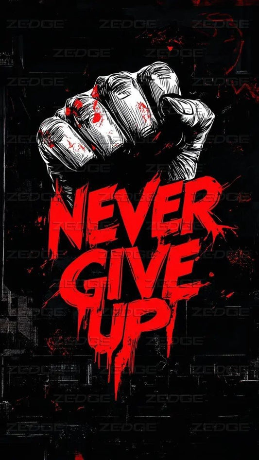 Never Give up Motivation poster