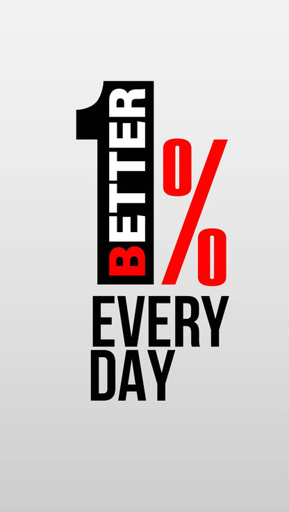 1% Better every Day Motivation Poster