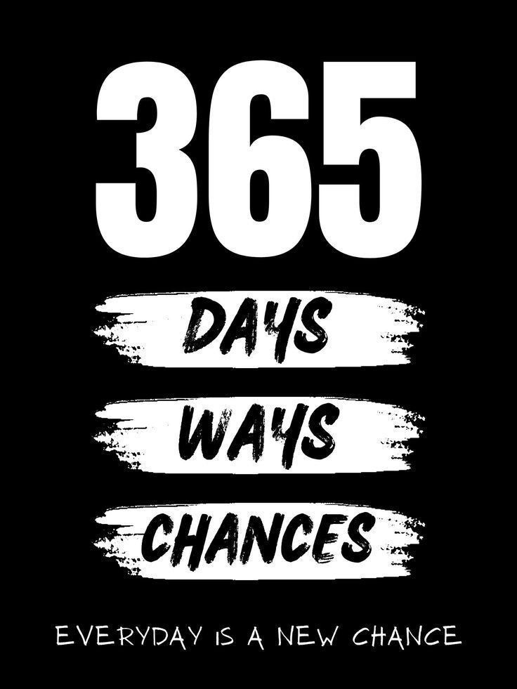365 Days way chances Motivation Poster