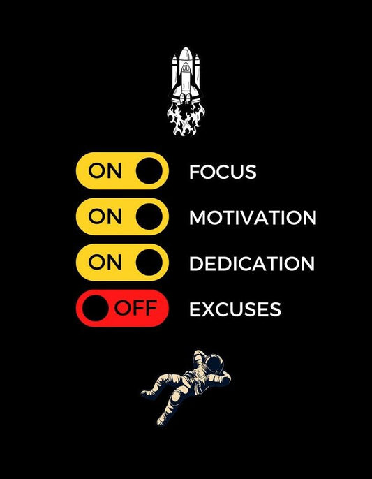 Focus Black Motivation Poster