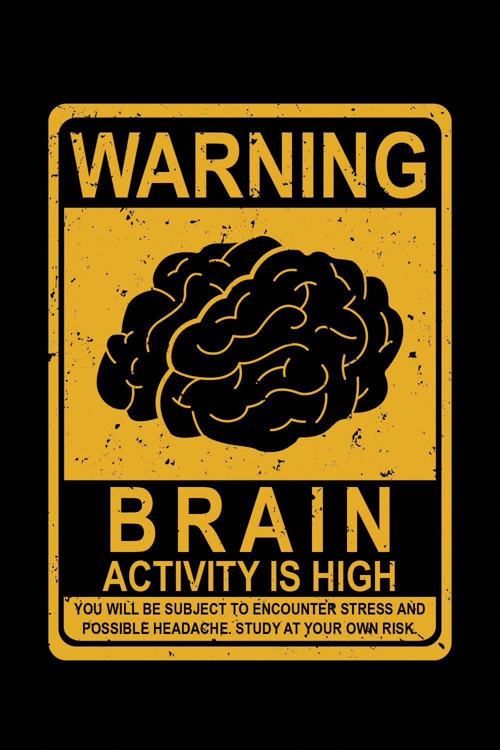 Warning brain activity is high Poster