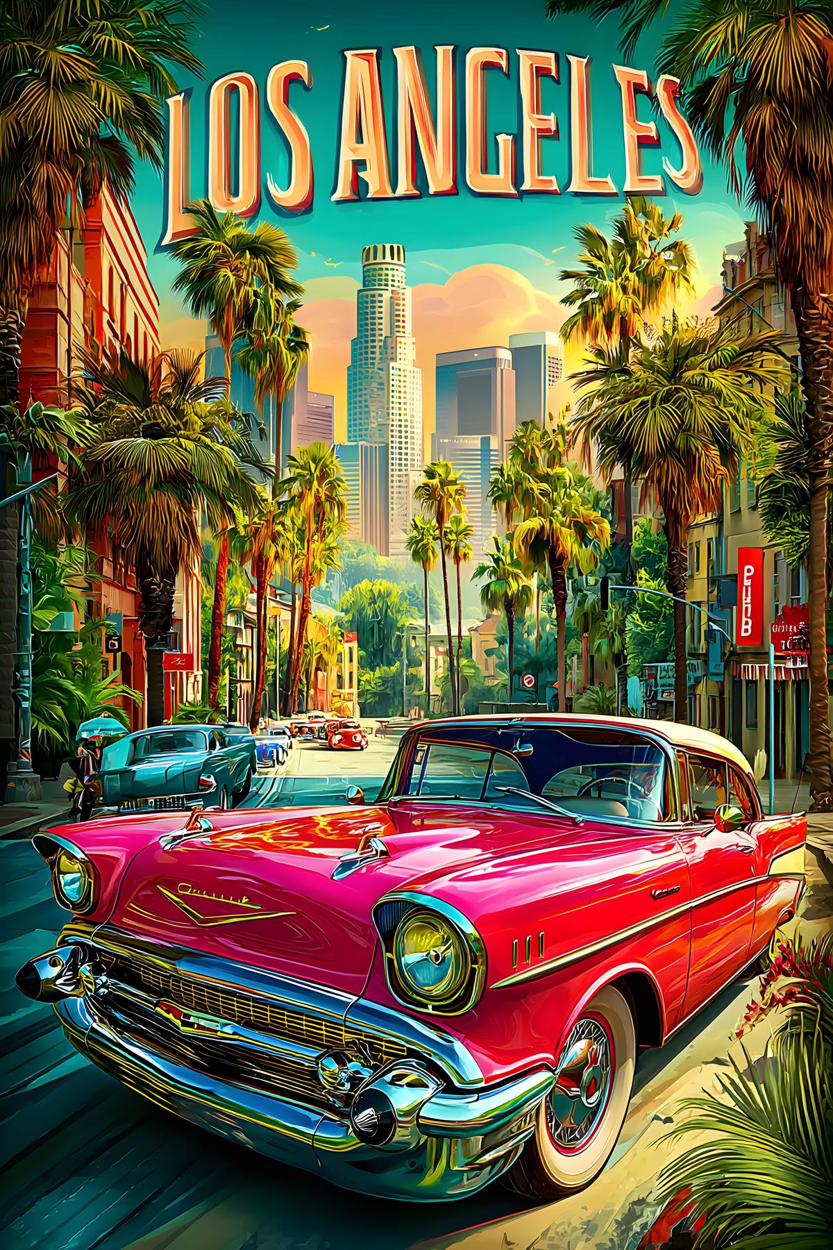 Losangels Vintage Poster