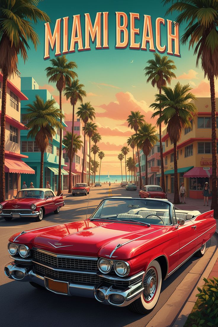 Miami Beach Vintage Poster