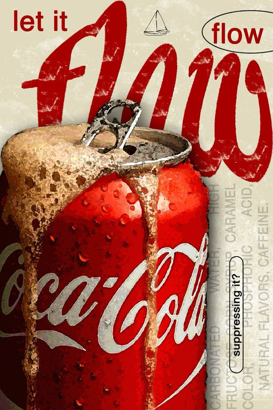 Coca cola can Vintage Poster