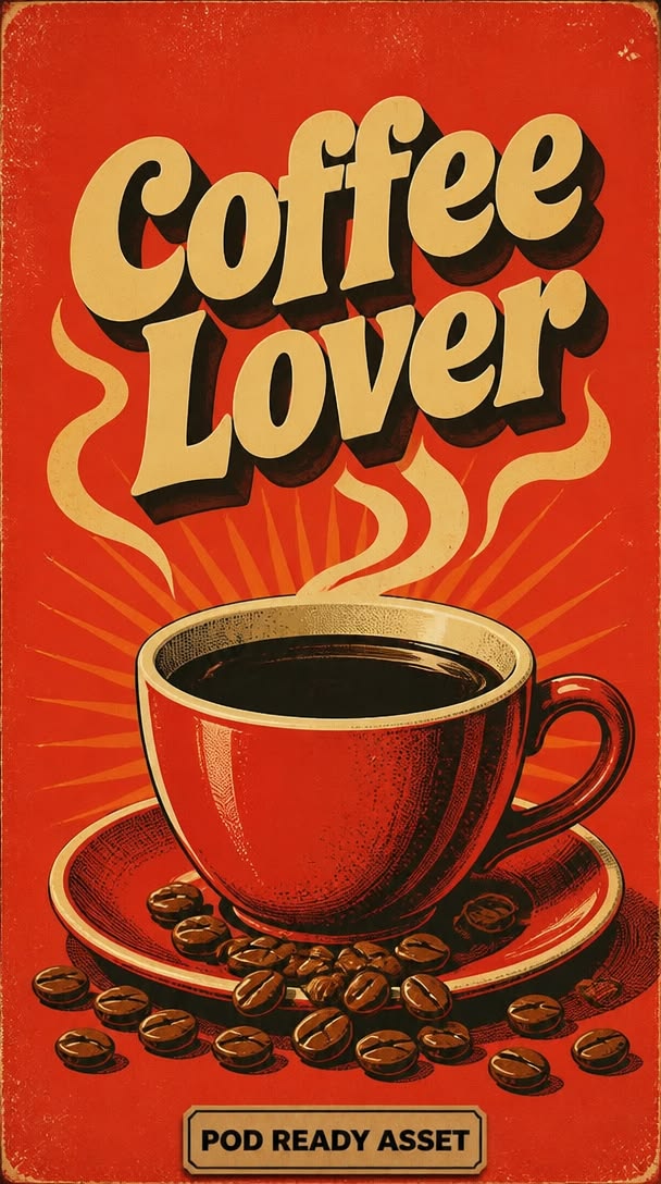 Coffe lover Vintage Poster