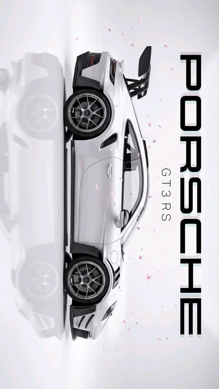 Porsche GT3RS White Poster