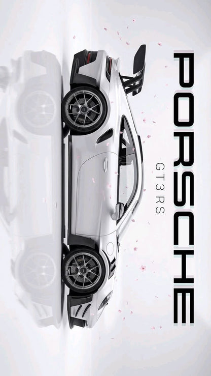 Porsche GT3RS White Poster