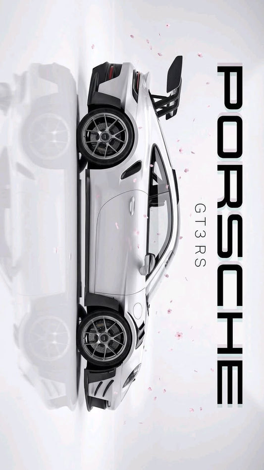 Porsche GT3RS White Poster