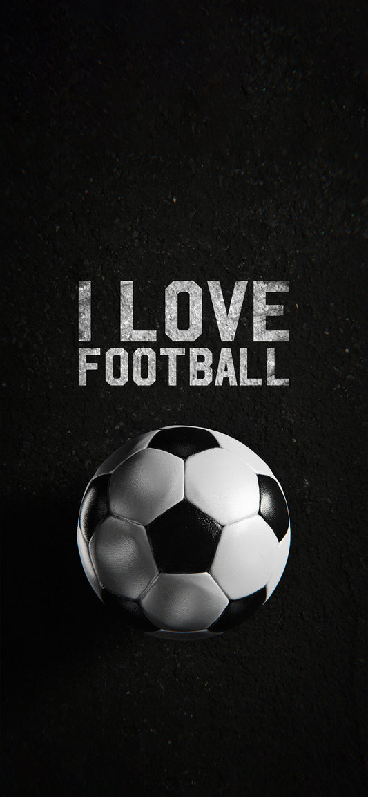 i love Football black poster